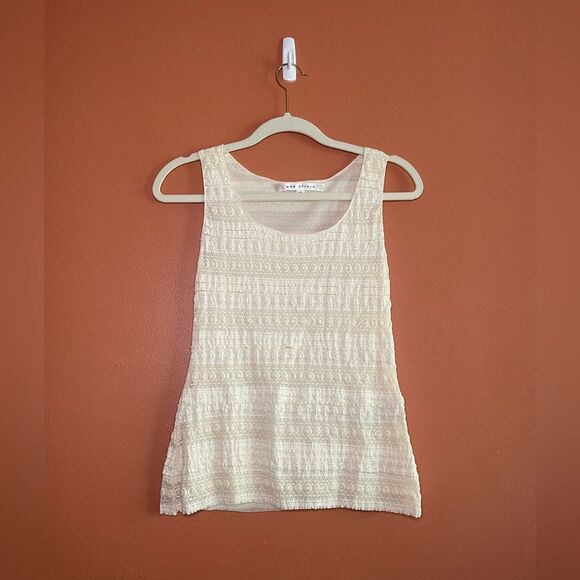 NEW Max Studio Ruffle Lace Hip Tank Womens Size XS - Picture 1 of 4